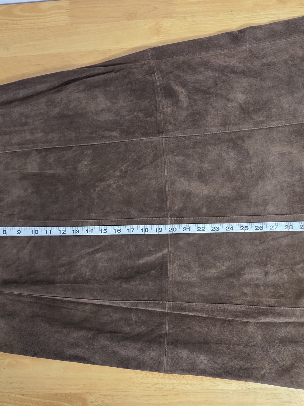 Suede Maxi Skirt Dark Brown Chocolate Fully Lined - Picture 12 of 13